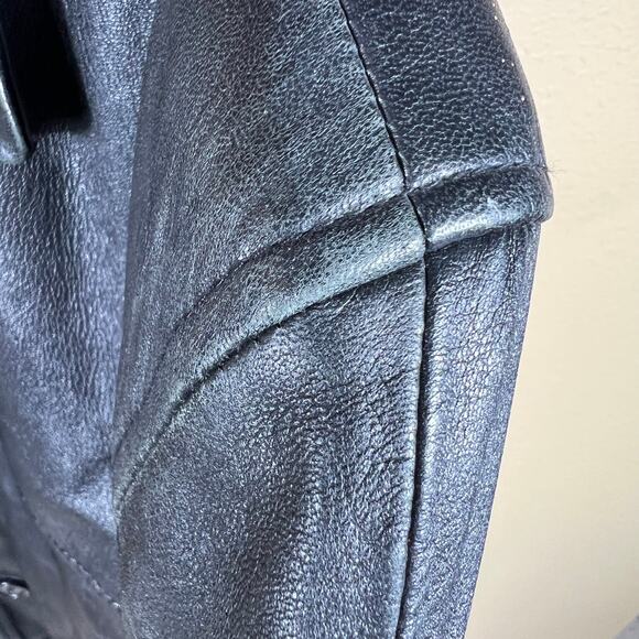 Ambition New York Black Leather Button Up Jacket Size S - Picture 13 of 13